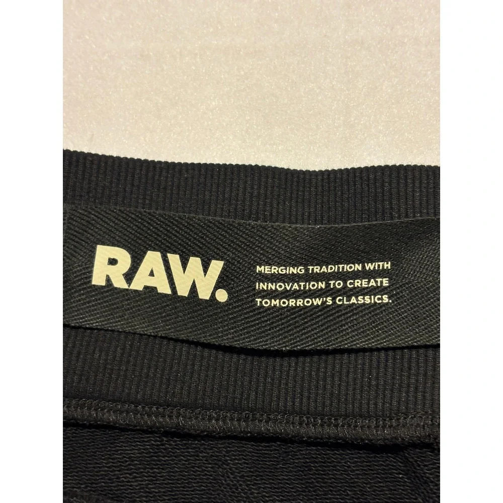 G-Star Raw 5620 Zip SW Pant Mens Large Black Tapered Moto Joggers